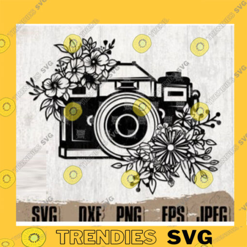 Floral Camera svg Floral Camera png Camera Clipart Camera Cutting File Camera Digital Download Photographer svg Photography Logo svg copy