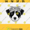 Floral Crown Beagle Svg Animal Dog Clipart Beagle Dog Svg Dog Illustration Cutting FilesDesign 774