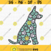 Floral Dog SVG Dog Silhouette Svg Paws Hearts and Flowers Dog Svg Dog Mom Shirt Dog with Flowers Svg Dog Love Svg Dog Svg Cut Files Design 86