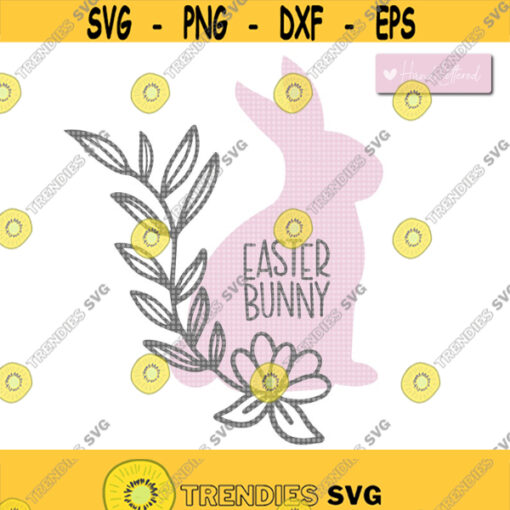 Floral Easter Bunny SVG Easter Bunny Svg Easter Svg Bunny Svg Hand Drawn Floral Svg Easter Sign Svg Floral Rabbit Svg Spring Svg Design 229