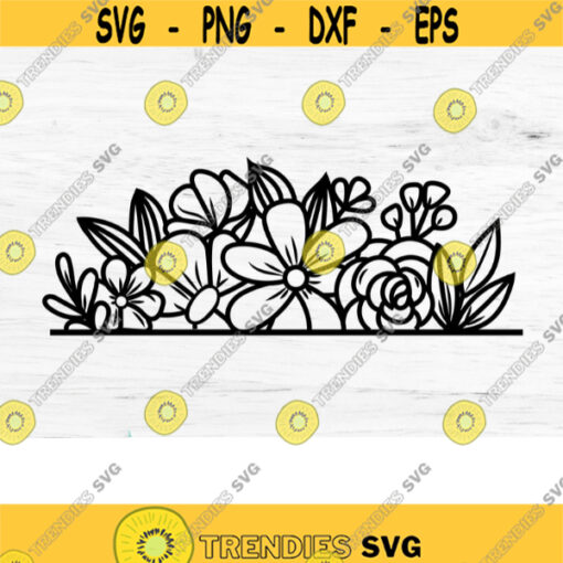 Floral Frame SVG Floral Border cut File Flower Frame Floral Border svg Flower Monogram frame boho svg Wildflower svg Flower svg