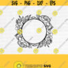 Floral Frame Svg File Floral Frame Cut File Round Flower Frame Floral Border Wedding Sign Flower Monogram FrameDesign 371