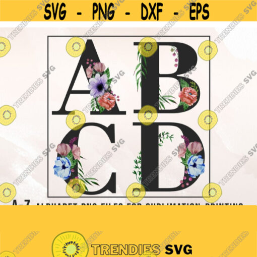 Floral Monogram Alphabet png Wedding Fonts Cutfiles Monogram png Floral Alphabet Floral Letters Cutfiles for Cricut