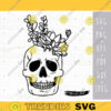 Floral Skull SVG Skull Cactus Succulent SVG files for cricut Mystical skull svg png clipart Plants skull tattoo svg skull sublimate