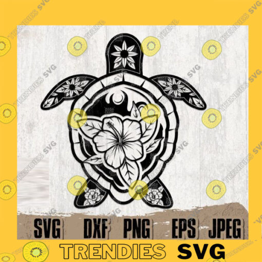 Floral Turtle svg 2 Hawaiian svg Floral Animal svg Turtle Clipart Turtle Cutfile Tropical svg Beach Life svg Summer svg Turtle png copy