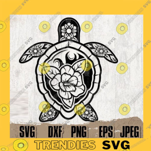 Floral Turtle svg Hawaiian svg Floral Animal svg Turtle Clipart Turtle Cutfile Tropical svg Beach Life svg Summer svg Turtle png copy