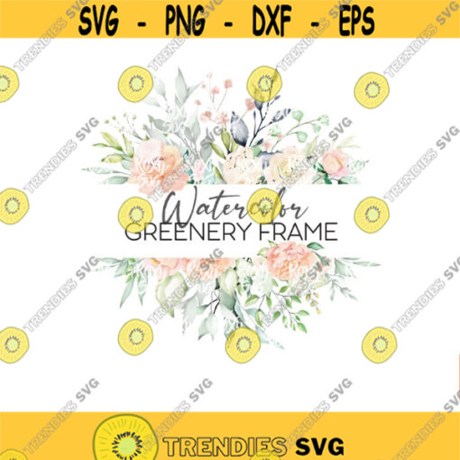 Floral Wreath Boho Frame Watercolor Greenery watercolor Boho Rose Nude neutral leaves greenery wedding invite flowers Clipart PNG