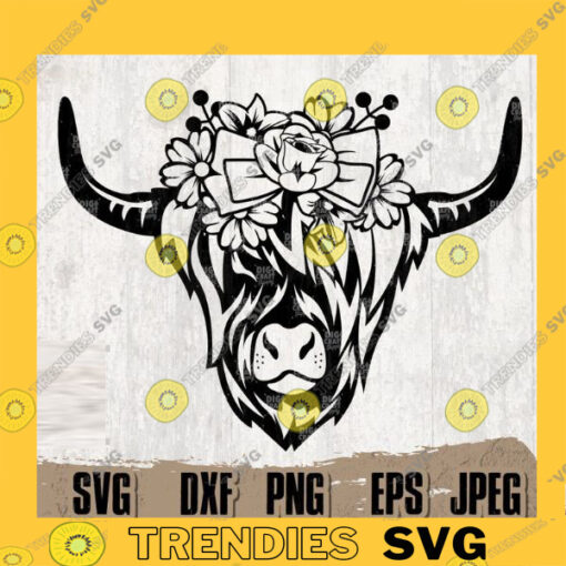 Floral highland Cow 3 Cow Svg Farm Animal svg Highland Cow svg Highland Cow PngHighland Cow Clipart Floral Animal svg Floral Cow svg copy