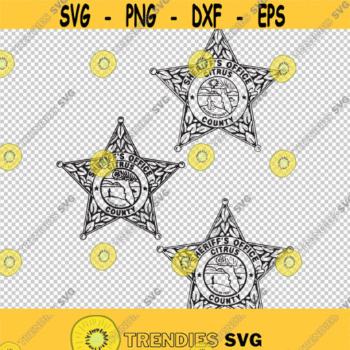 Florida Citrus County Sheriff Badge SVG PNG EPS File For Cricut Silhouette Cut Files Vector Digital File