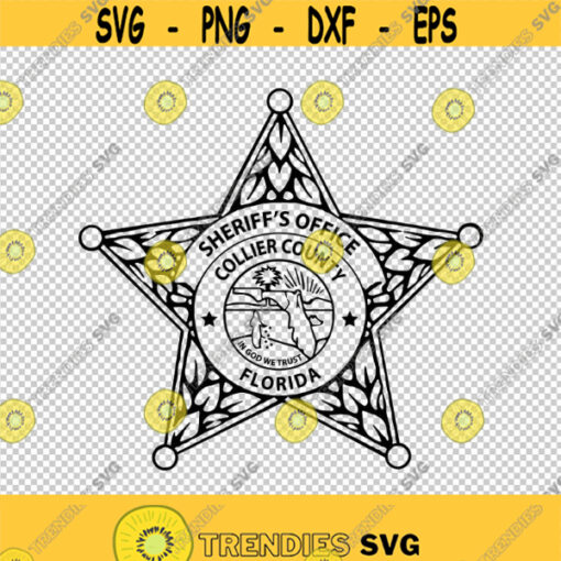 Florida Collier County Sheriffs Office Badge SVG PNG EPS File For Cricut Silhouette Cut Files Vector Digital File