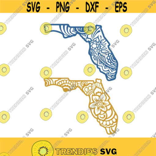 Florida Mandala Home State Cuttable Design SVG PNG DXF eps Designs Cameo File Silhouette Design 543