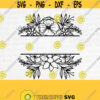 Flower Border Svg File Floral Monogram Floral Border Svg Flower Svg Flower Monogram Split Monogram Floral Wedding MonograDesign 693