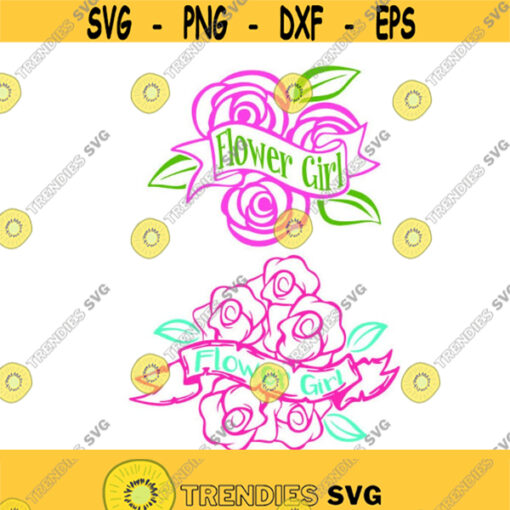 Flower Girl Roses Wedding Bride Heart Love Cuttable Design SVG PNG DXF eps Designs Cameo File Silhouette Design 1623