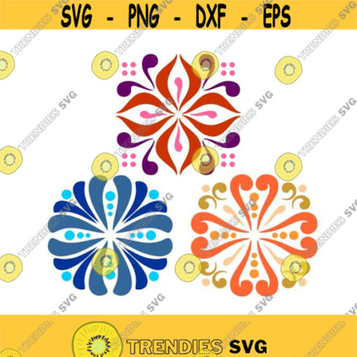 Flower Mandala Accent Cuttable Design SVG PNG DXF eps Designs Cameo File Silhouette Design 855