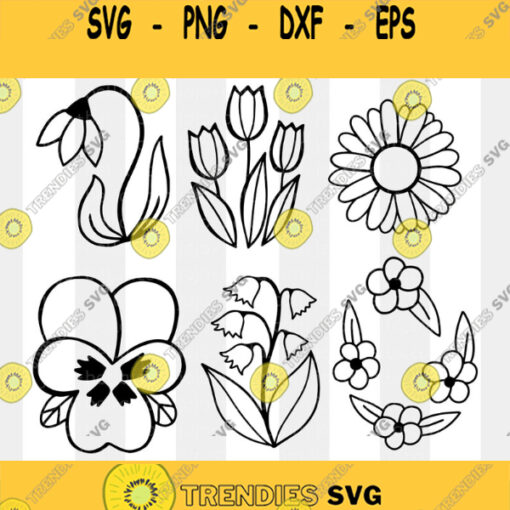 Flower SVG Bundle Flower svg file Flower Bundle Svg Daisy Svg Tulip Svg Bluebell Svg Svg files for Cricut Silhouette Sublimation