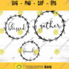 Flower Wreath Bundle SVG Svg Dxf Eps Jpeg Png Ai Pdf Cut File Blessed svg Flower svg Wreath Svg Family svg Gather svg