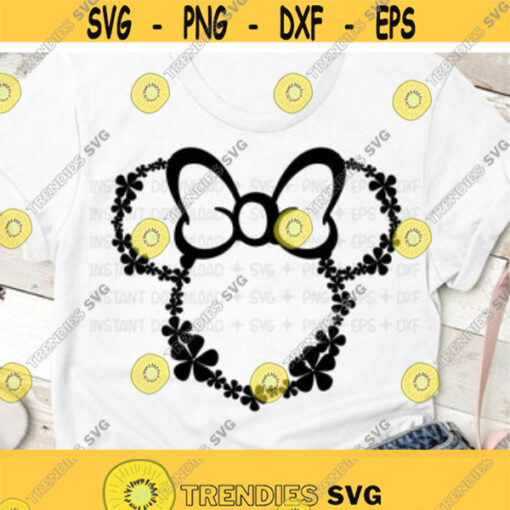 Flower and Garden Minnie SVG Flower and Garden Mouse Disney SVG File Mickey Ears Svg Disney shirt svg for cricut and silhouette Design 20