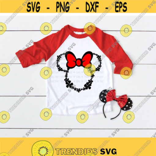 Flower and Garden Minnie SVG Flower and Garden Mouse Disney SVG File Mickey Ears Svg Disney shirt svg for cricut and silhouette Design 426