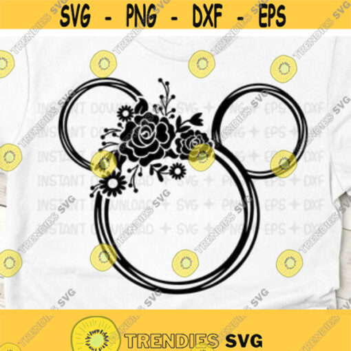 Flower and Garden Minnie SVG Flower and Garden Mouse Disney SVG File Mickey Ears Svg Disney shirt svg for cricut and silhouette Design 5