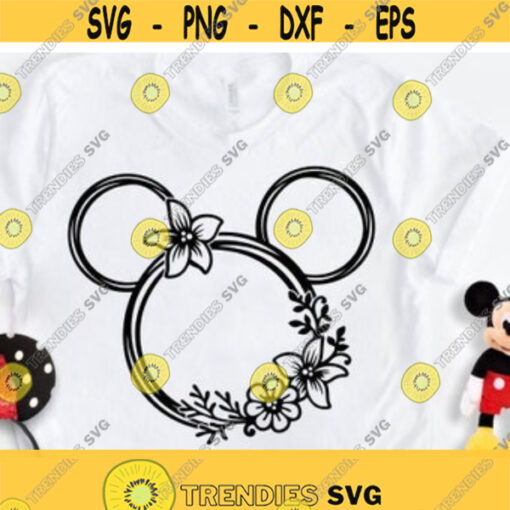 Flower and Garden Minnie SVG Flower and Garden Mouse Disney SVG File Mickey Ears Svg Disney shirt svg for cricut and silhouette Design 80