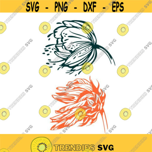 Flower blowing Flora Cuttable Design Thanksgiving SVG PNG DXF eps Designs Cameo File Silhouette Design 871