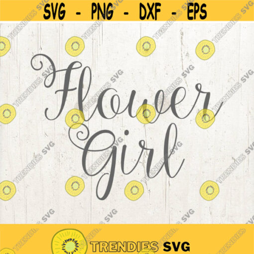 Flower girl SVG flower girl dxf png eps print and cut file SilhouetteCricut wedding svg Design 502