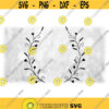 Flower or Nature Clipart Fancy Black Rounded Wreath or Laurel of TwigsLeavesBuds 14 Change Color Yourself Digital Download SVG PNG Design 828