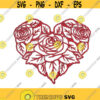 Flowers Rose Love Heart Wedding Valentines Day Embroidery Design Monogram Machine INSTANT DOWNLOAD pes dst Design 953