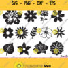 Flowers SVG Bundle Flowers Clipart Leaves svg Rose SVG Circut Cut Files Silhouette Flowers Png DXF Eps Vector Instant Download Shirt