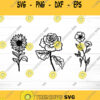 Flowers SVG Flower Svg Floral Svg Sunflower Svg Daisy Svg Rose Svg Wildflower Svg Svg Files For Cricut Sublimation Designs Downloads