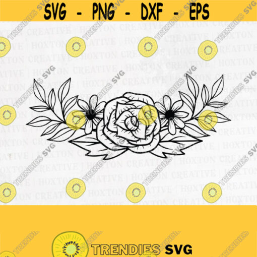 Flowers Svg File Flowers Cut File Floral Svg Flower Border Svg File Floral Border Cut File Flowers Clip ArtDesign 579