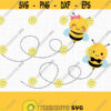 Flying Bumble Bee SVG. Baby Honey Bee Cut Files. Girl and Boy Cute Honeybee in Flight Clipart. Kids Vector. Instant Download dxf eps png Design 620