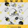 Football Ball Helmet Bundle Collection SVG PNG EPS File For Cricut Silhouette Cut Files Vector Digital File
