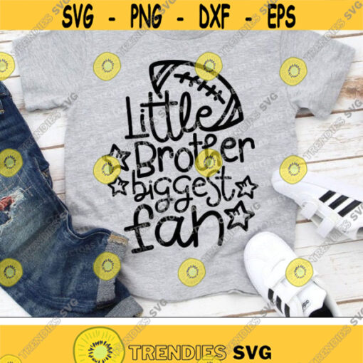 Football Brother Svg Little Brother Biggest Fan Svg Football Cut Files Cheer Quote Svg Dxf Eps Png Boy Saying Clipart Silhouette Cricut Design 1504 .jpg
