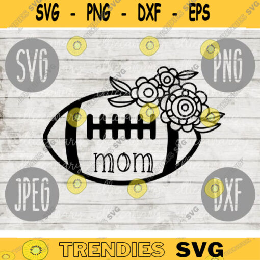 Football Flower Floral Mom Mama svg png jpeg dxf Commercial Cut File Football Wife Mom Parent High School Gift Fall 2022