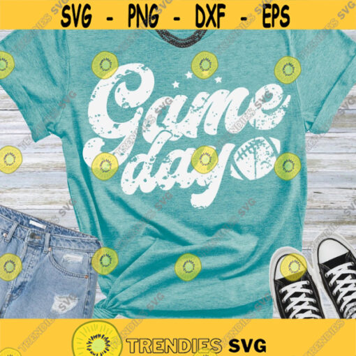 Football Game Day SVG Game Day distressed Football Distressed