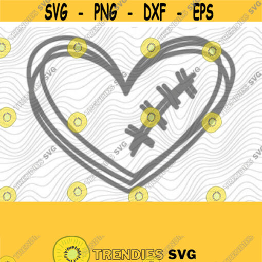 Football Heart SVG PNG Print Files Sublimation Cutting Files For Cricut Game Day Football Yall Sports Cute Football Designs Team Mom Design 235