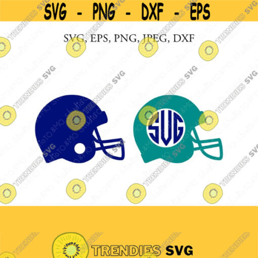 Football Helmet SVG Football Svg Football Monogram SVG Football Clipart Helmet Clipart SVG Cricut Silhouette Cut Files