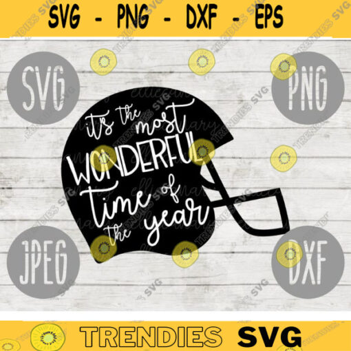 Football Its The Most Wonderful Time of the Year svg png jpeg dxf Commercial Cut File Football Mom Parent Dad Fall Helmet Christmas 33