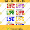Football Life SVG DXF Ai Eps and Pdf Cutting Files for Electronic Cutting Machines