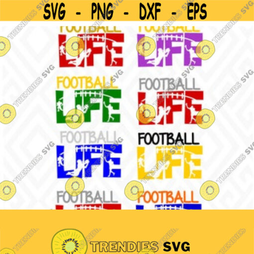 Football Life SVG DXF Ai Eps and Pdf Cutting Files for Electronic Cutting Machines