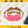Football Lips Svg Grunge Football Svg Cheerleader Svg Cheer Mom Cut Files Sports Svg Dxf Eps Png Women Shirt Design Silhouette Cricut Design 605 .jpg