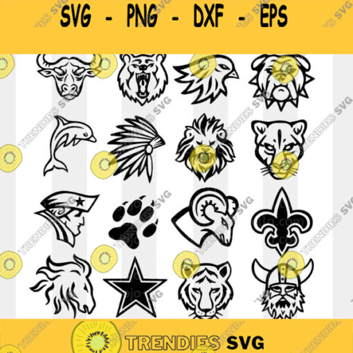 Football Logo Svg Bundle Sports Logo Svg Png Football Logo Svg Football Svg Svg Bundle Svg Files for Cricut Sublimation Silhouette