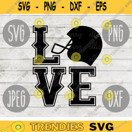 Football Love svg png jpeg dxf Commercial Use Vinyl Cut File Football Mom Parent Dad Fall Sport Helmet Distressed Grunge 1143