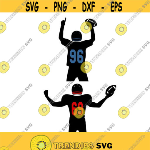 Football Players Sports Cuttable Design SVG PNG DXF eps Designs Cameo File Silhouette Design 562