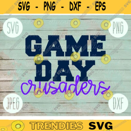 Football SVG Game Day Crusaders Sport Team svg png jpeg dxf Commercial Use Vinyl Cut File Mom Life Parent Dad Fall School Spirit Pride 2024