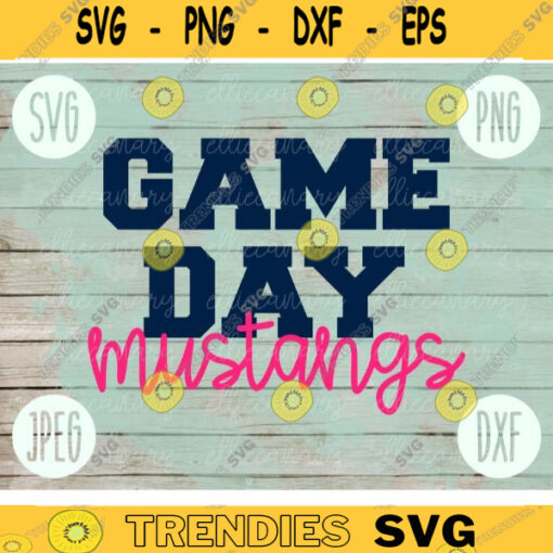 Football SVG Game Day Mustangs Sport Team svg png jpeg dxf Commercial Use Vinyl Cut File Mom Life Parent Dad Fall School Spirit Pride 1866
