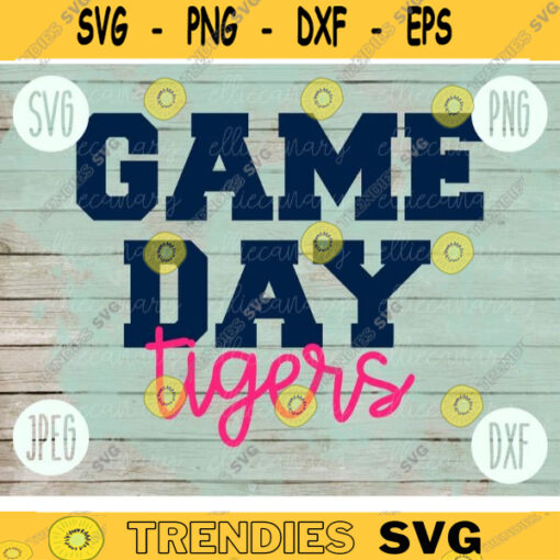 Football SVG Game Day Tigers Sport Team svg png jpeg dxf Commercial Use Vinyl Cut File Mom Life Parent Dad Fall School Spirit Pride 1876