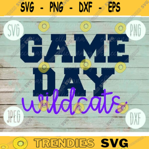 Football SVG Game Day Wildcats Sport Team svg png jpeg dxf Commercial Use Vinyl Cut File Mom Life Parent Dad Fall School Spirit Pride 1791