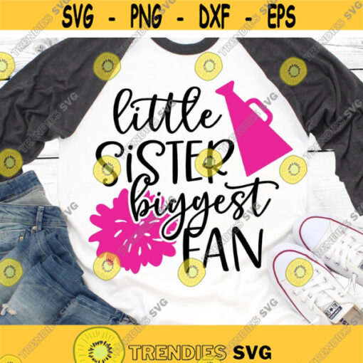 Football Sister Svg Cheer Sister Svg Little Sister Biggest Fan Svg Funny Girl Football Shirt Svg Brother Svg Files for Cricut Png Dxf Design 7593.jpg